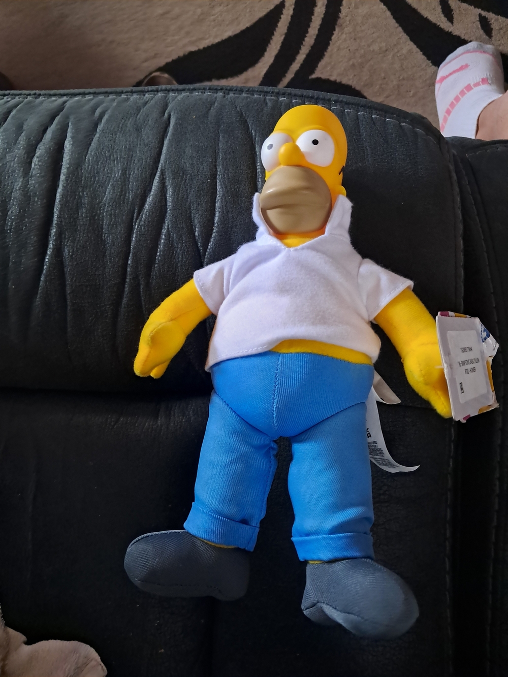 Licensed Yellow Homer Simpson Plush Doll with Blue Pants